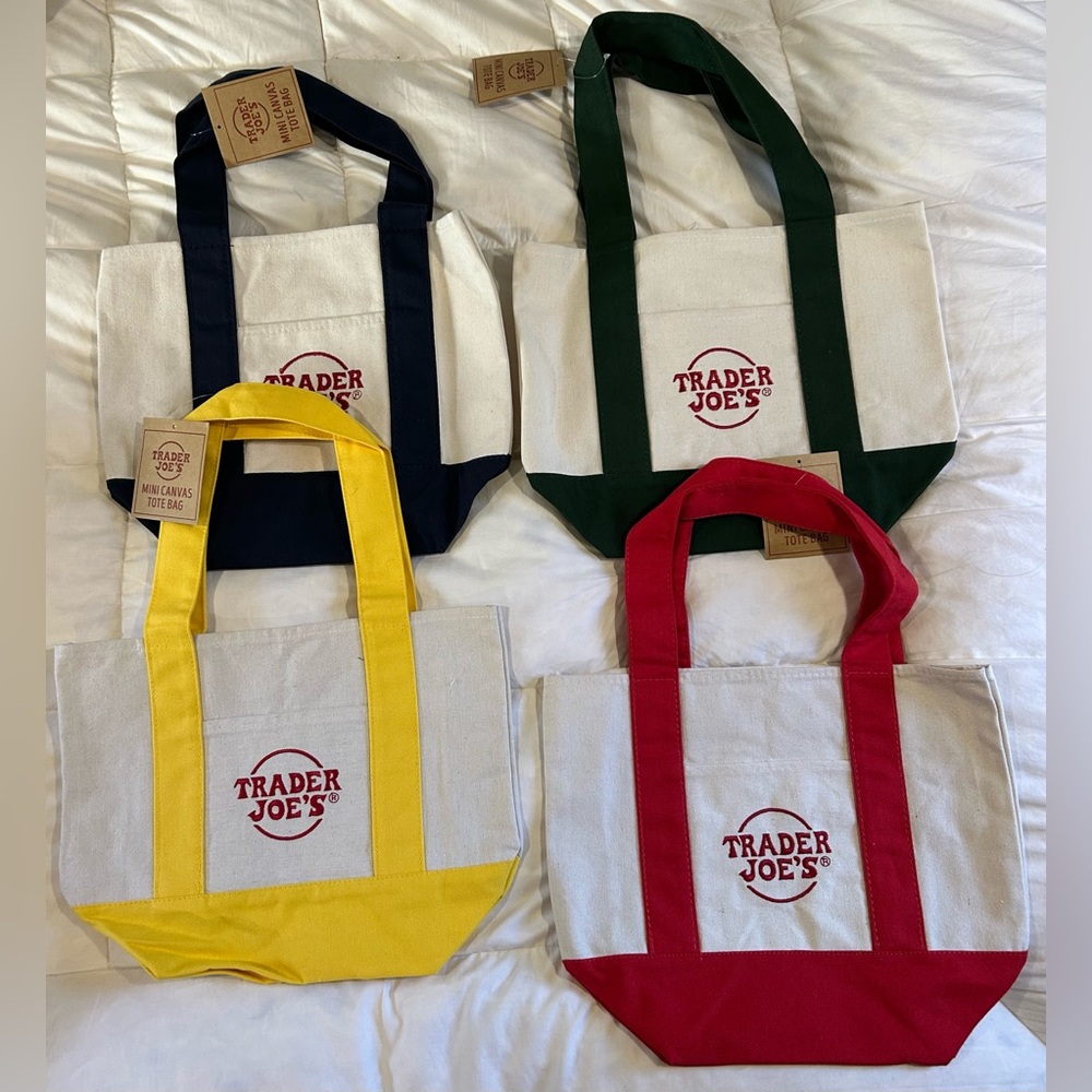 Set of 4 Trader Joe’s Mini Tote bags